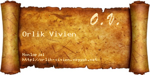 Orlik Vivien névjegykártya